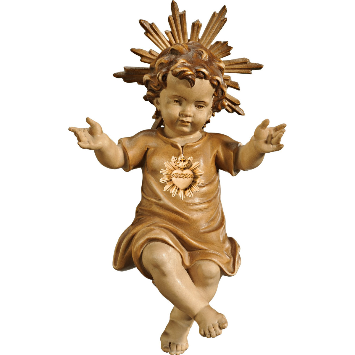 Niño Jesús vestido con Corazón y aureola
